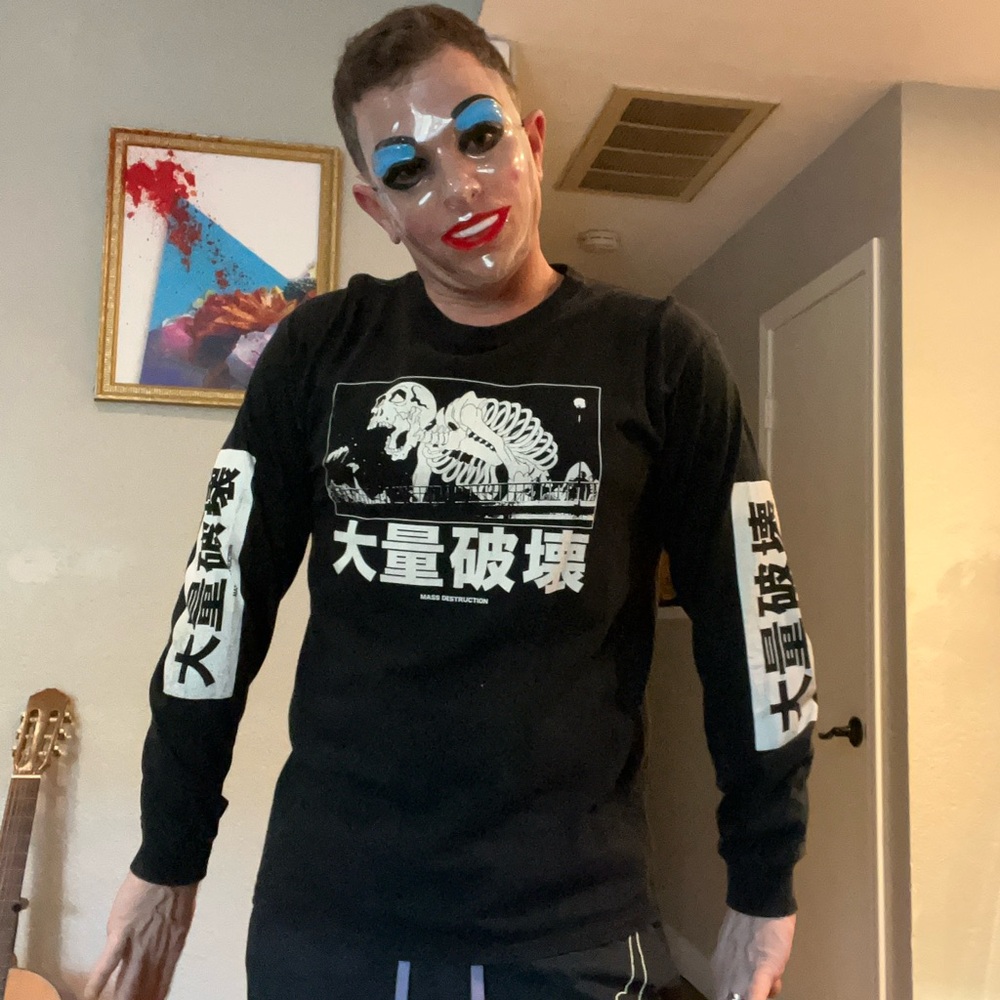 Black Graphic Long Sleeve Tee